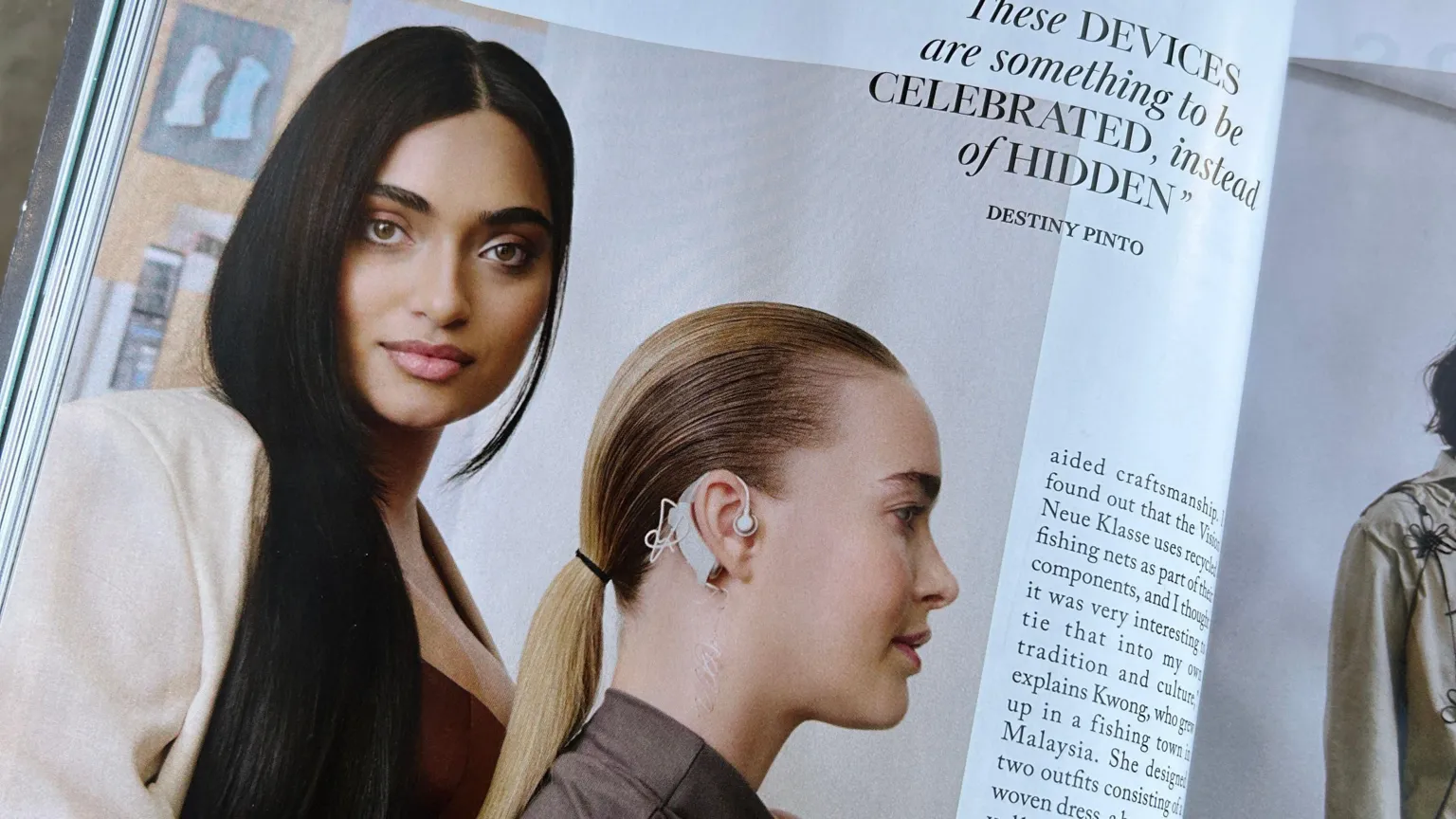 Nepočujúca žena predvádza v britskom Vogue
